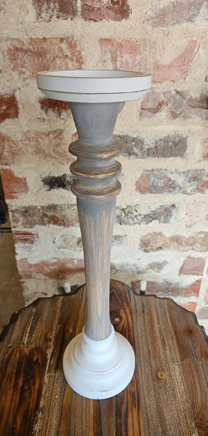 Wood Pillar Candle Stick 18" tall