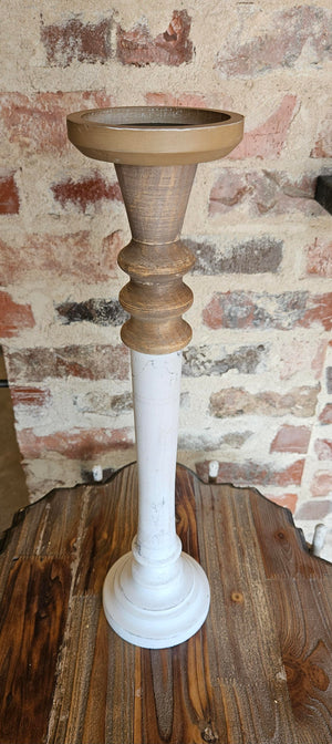 Wood Pillar Candle Stick 20" tall