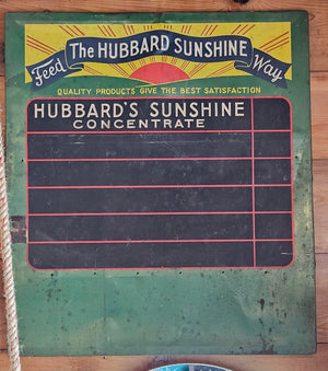 Hubbard Sunshine Metal Sign