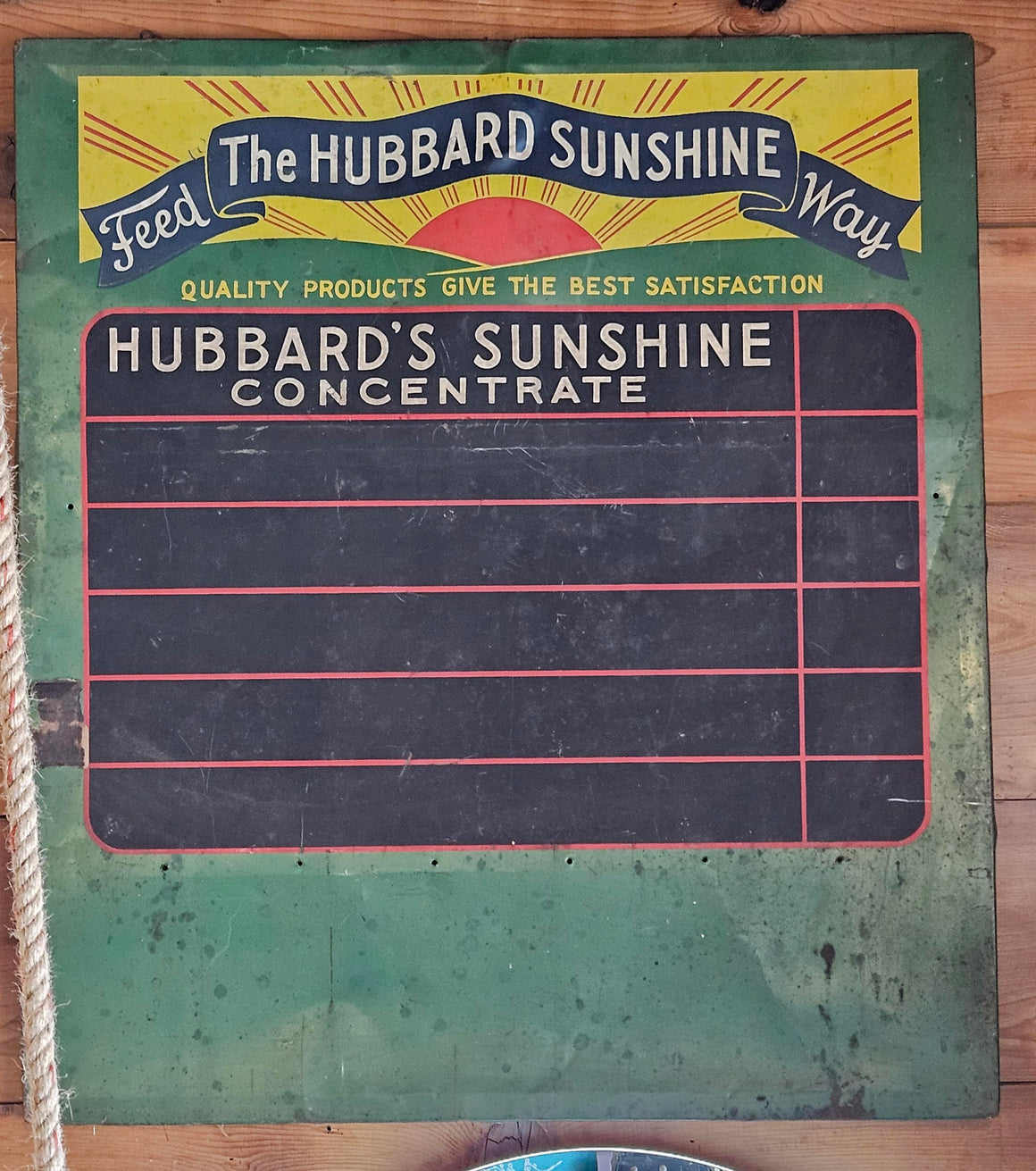 Hubbard Sunshine Metal Sign