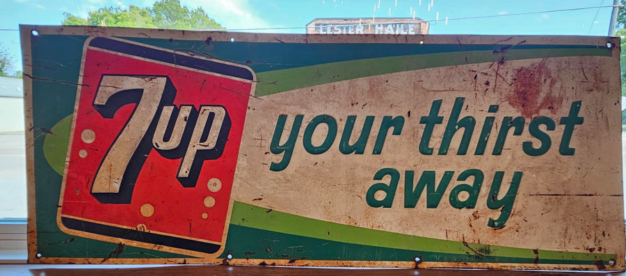 7 UP Your Thirst Away Metal Sign