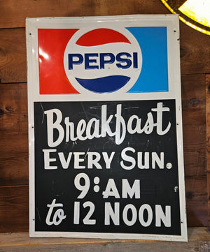 Pepsi Breakfast Metal sign