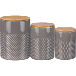 Gray Ceramic Canister Set