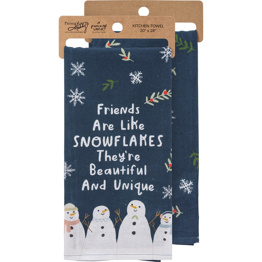 Friends Are Like Snowflakes Kitchen Towel