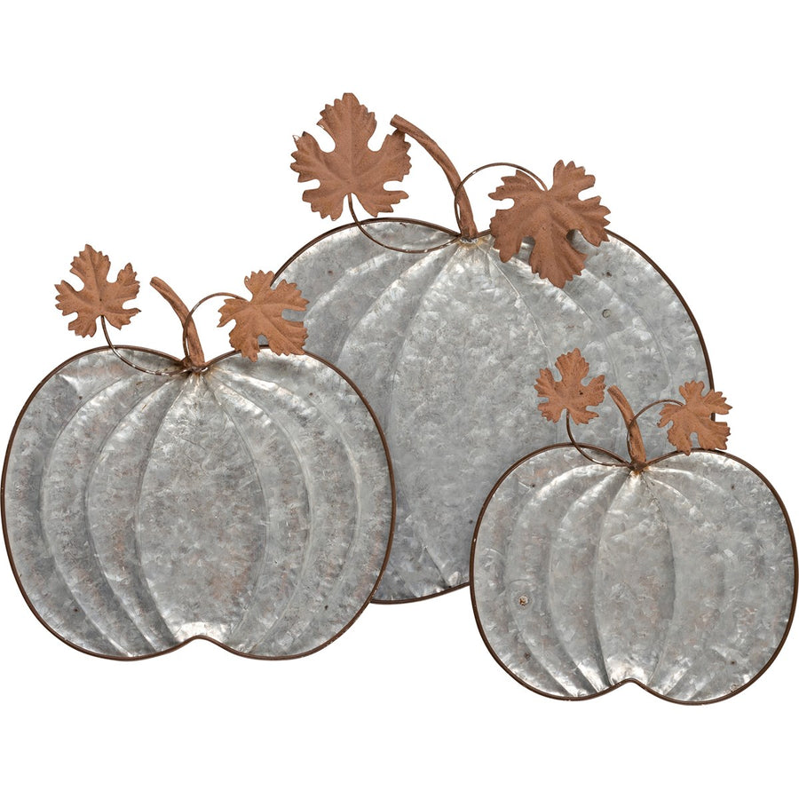 Galvanized Pumpkins Tray