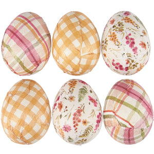 Gingham Wooden Eggs