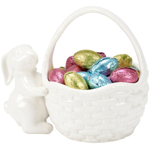 Bunny Basket Figurine