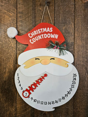 Santa Christmas Countdown Sign