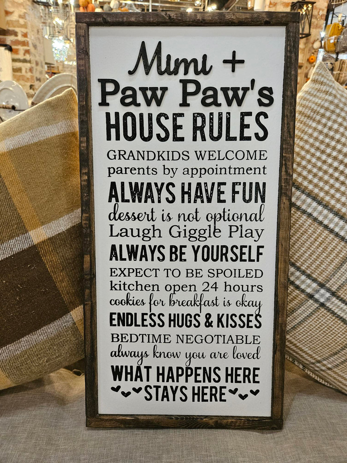 Grandma + Grandpa House Rules Sign