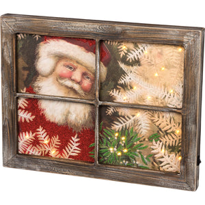 Santa Lighted Window Sign