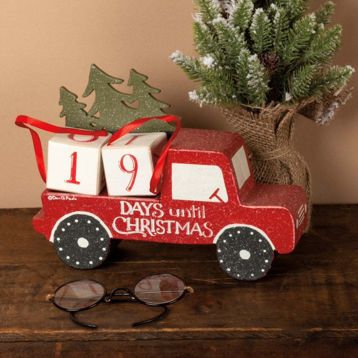 Tree And Truck Merry Christmas Block Countdown