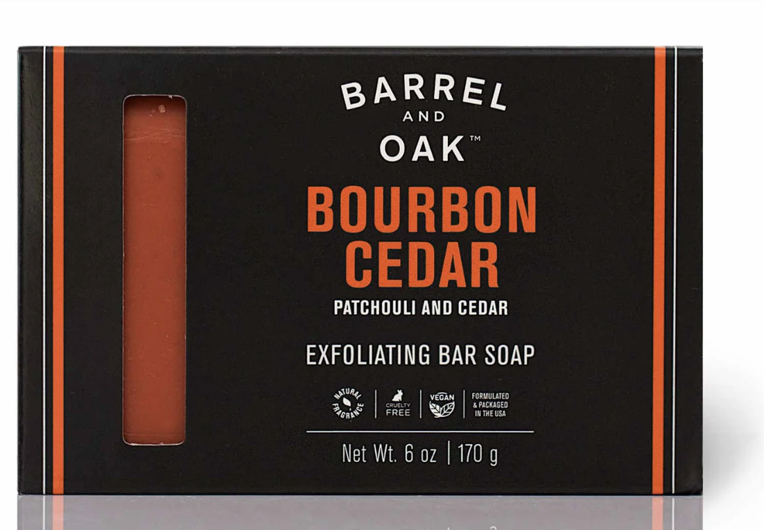 Barrel And Oak Bourbon Cedar Exfoliating Bar Soap