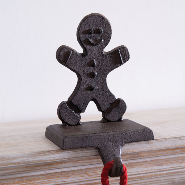 Cast Iron Gingerbread Stocking Holder