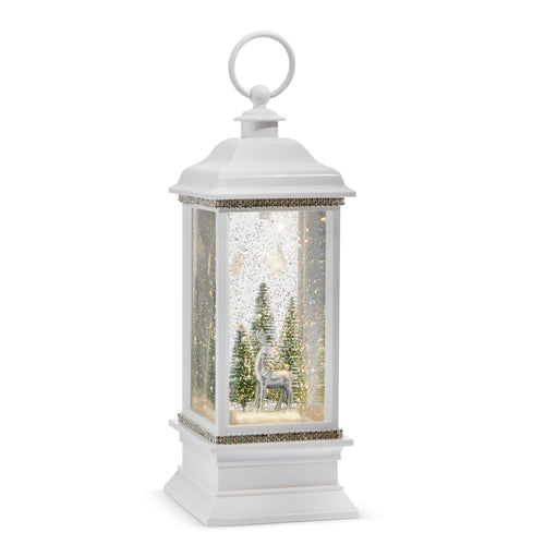 Snowy Reindeer Animated Lighted Water Lantern