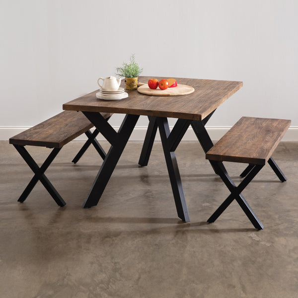 Abingdon Kitchen Table with Two Benches