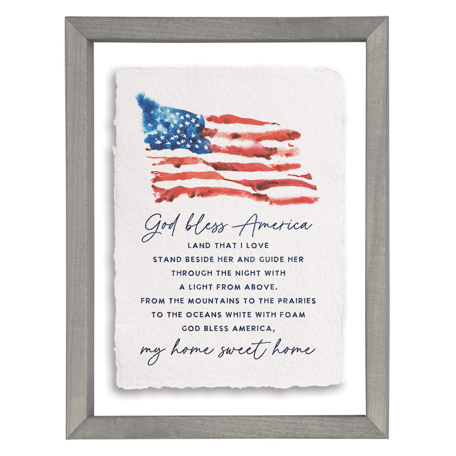 God Bless America Flag Wall Decor