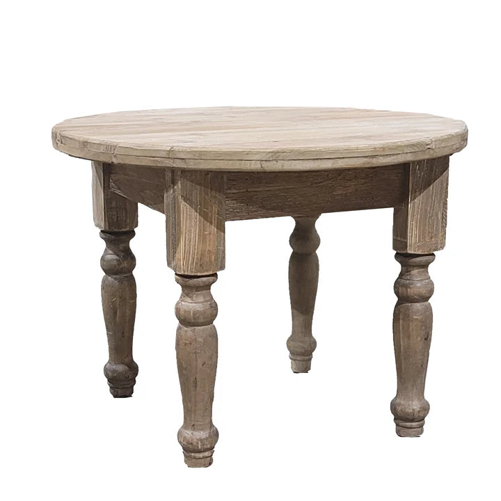 Wood Round End Table