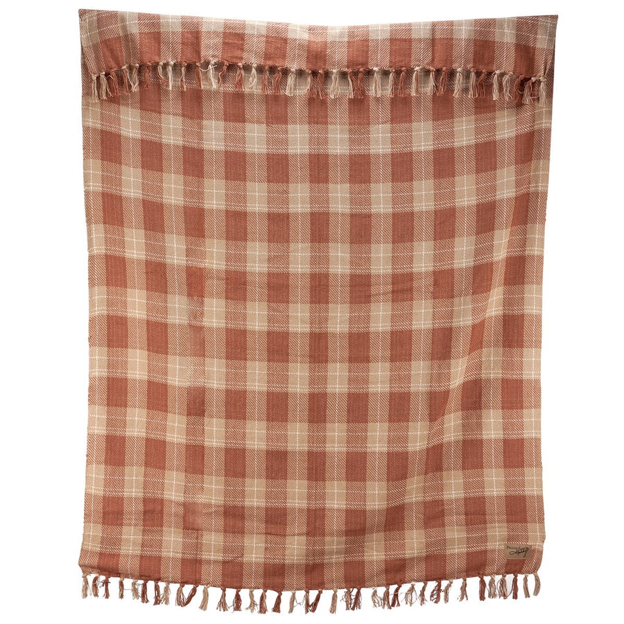 Brown Tartan Throw