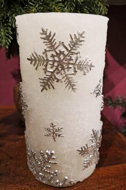 Snowflake Water Fountain Candle