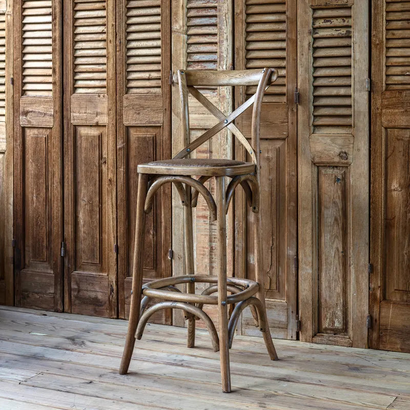 Porch View Cross Back Bar Stool