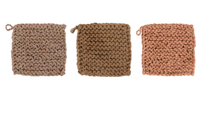 Jute Crocheted Hot Pad, 3 Colors