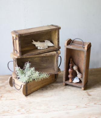 Wooden Brick Mold with Iron Handles