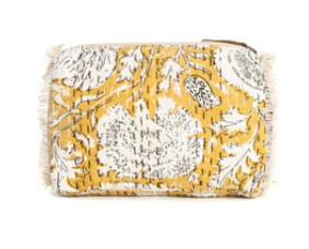 Golden Prairie Leaf Clutch Pouch