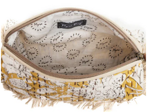 Golden Prairie Leaf Clutch Pouch