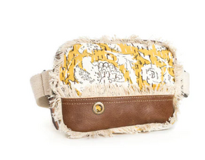 Golden Prairie Leaf Fanny Pack Bag