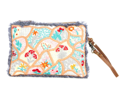 Mosaic Garden Clutch Pouch