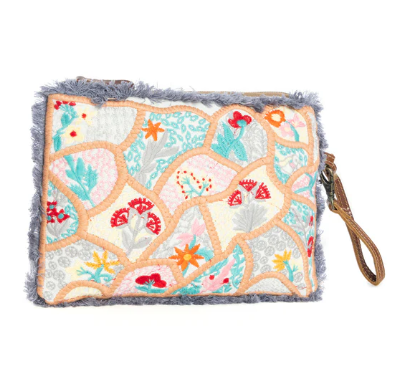 Mosaic Garden Clutch Pouch