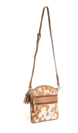 Wild Spirit Crossbody Bag in Brown & White