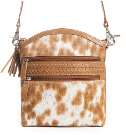 Wild Spirit Crossbody Bag in Brown & White