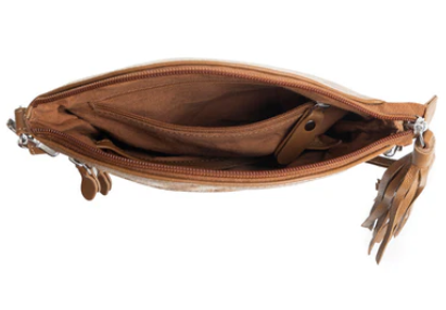 Wild Spirit Crossbody Bag in Brown & White