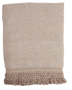 Taupe Tassel Throw Blanket