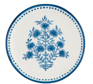 Flower Stem Print Salad Plate