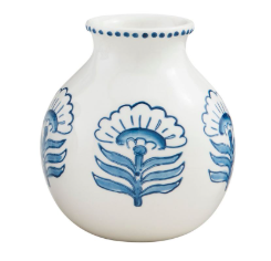 Buti Block Print Flower Vase