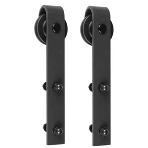 6Ft 6In 1000 Series Barn Door Hardware Kit Black