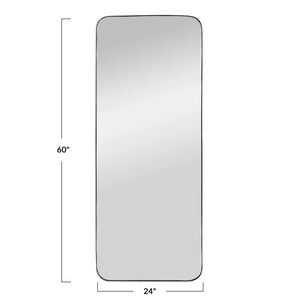 Metal Framed Wall Mirror, Black (Hangs Vertically & Horizontally)