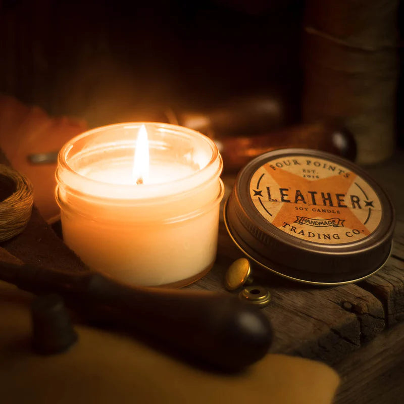 Leather 4 oz Candle