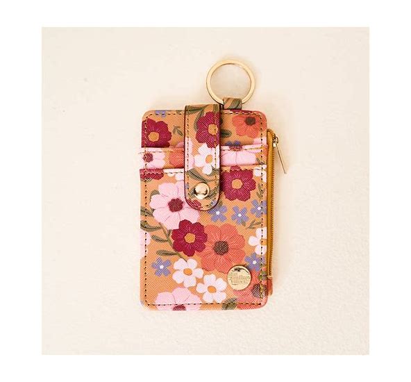 Keychain Wallet-Wild About You Mustard