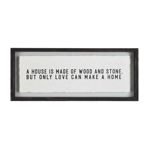 Love Makes A Home Glass Plaque