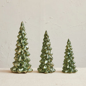 Mercury Glass LED Trees