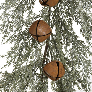 Faux Cedar Garland w/ Rust Finish Metal Bells