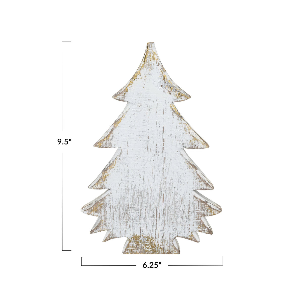 Distressed White or Gold Wooden Christmas Tree