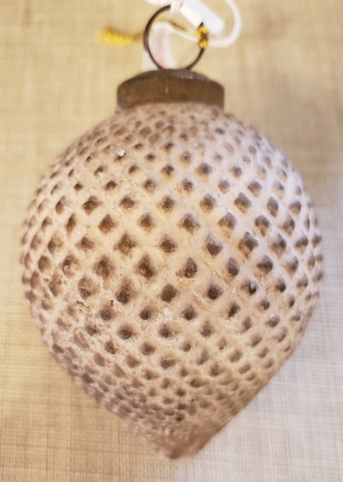 Embossed Glass Cone Ornament