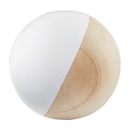 Half And Half Wood Ball Decor