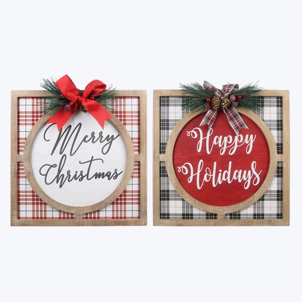 WOOD CHRISTMAS WALL SIGN