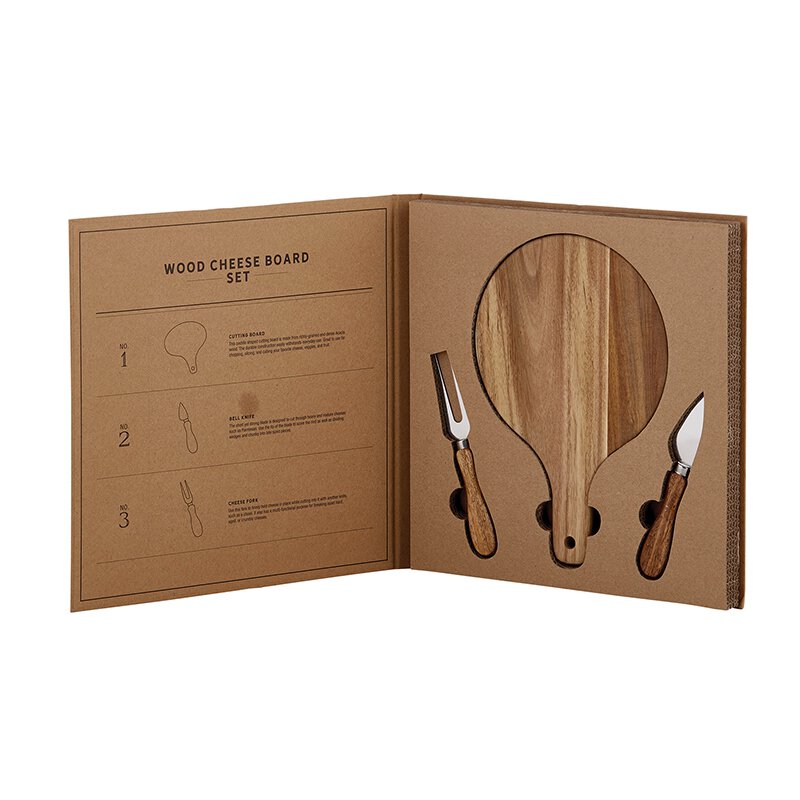 Wood Cheese Board Set