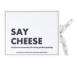 Say Cheese Ceramic Cheese Knives Book Box